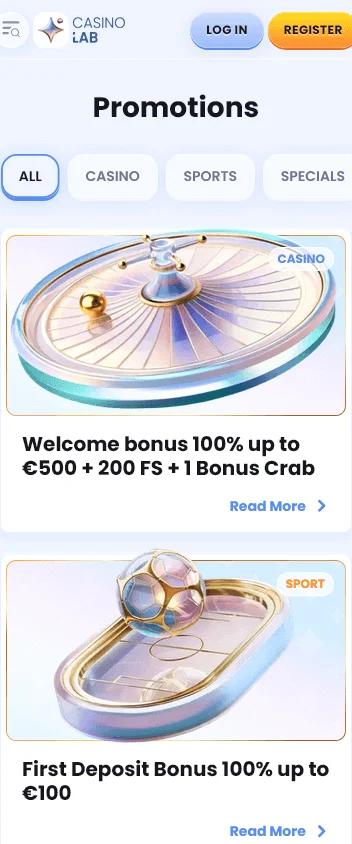 Casino Lab mobile promotions and reward options